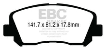 Load image into Gallery viewer, EBC 15+ Chrysler 200 2.4 Yellowstuff Front Brake Pads - Main Product View