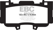 Load image into Gallery viewer, EBC 15+ Ford Mustang 2.3 Turbo Performance Pkg Redstuff Front Brake Pads - Side View