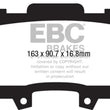 Load image into Gallery viewer, EBC 15+ Ford Mustang 2.3 Turbo Performance Pkg Yellowstuff Front Brake Pads - Side View