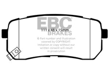 Load image into Gallery viewer, EBC 15+ Kia Sedona 3.3 Yellowstuff Rear Brake Pads - Main Product View