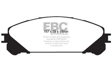 Load image into Gallery viewer, EBC 15+ Lexus NX200t 2.0 Turbo Greenstuff Front Brake Pads - Main Product View
