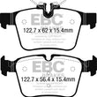 Load image into Gallery viewer, EBC 15+ Mercedes-Benz C300 (W205) 2.0 Turbo 4-matic Redstuff Rear Brake Pads - Side View