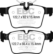Load image into Gallery viewer, EBC 15+ Mercedes-Benz C300 (W205) 2.0 Turbo 4-matic Yellowstuff Rear Brake Pads - Side View