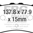 Load image into Gallery viewer, EBC 16-18 Ford Focus RS Redstuff Ceramic Low Dust Front Brake Pads - Main Product View