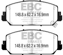 Load image into Gallery viewer, EBC 16+ Acura ILX 2.4 Greenstuff Front Brake Pads - Side View