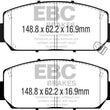 Load image into Gallery viewer, EBC 16+ Acura ILX 2.4 Redstuff Front Brake Pads - Side View