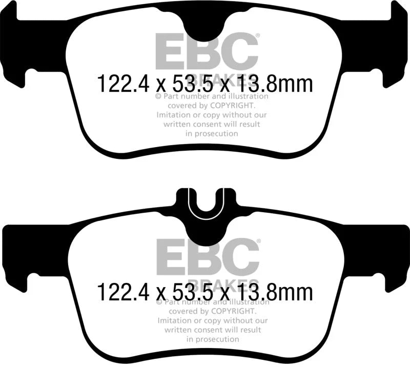 EBC 17-21 Honda Civic Hatchback Redstuff Rear Brake Pads - Main Product View