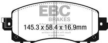 Load image into Gallery viewer, EBC 18+ Subaru Crosstrek 2 Ultimax Front Brake Pads - Side View