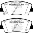 Load image into Gallery viewer, EBC 19+ Genesis G70 2.0L Turbo Ultimax Front Brake Pads - Side View