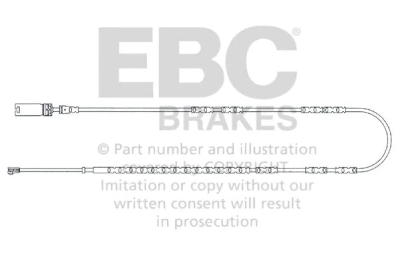 EBC 2010-2013 BMW 128 3.0L Rear Wear Leads - Side View