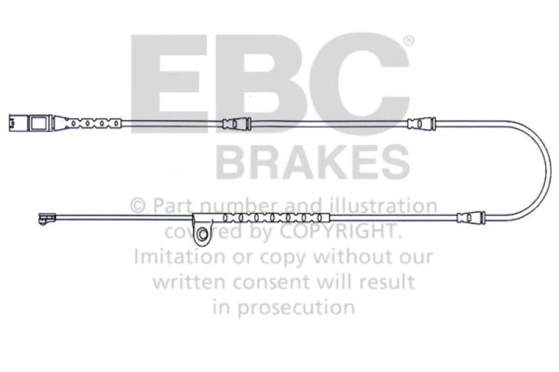 EBC 2010-2014 BMW X5 4.4L Twin Turbo Front Wear Leads - Side View