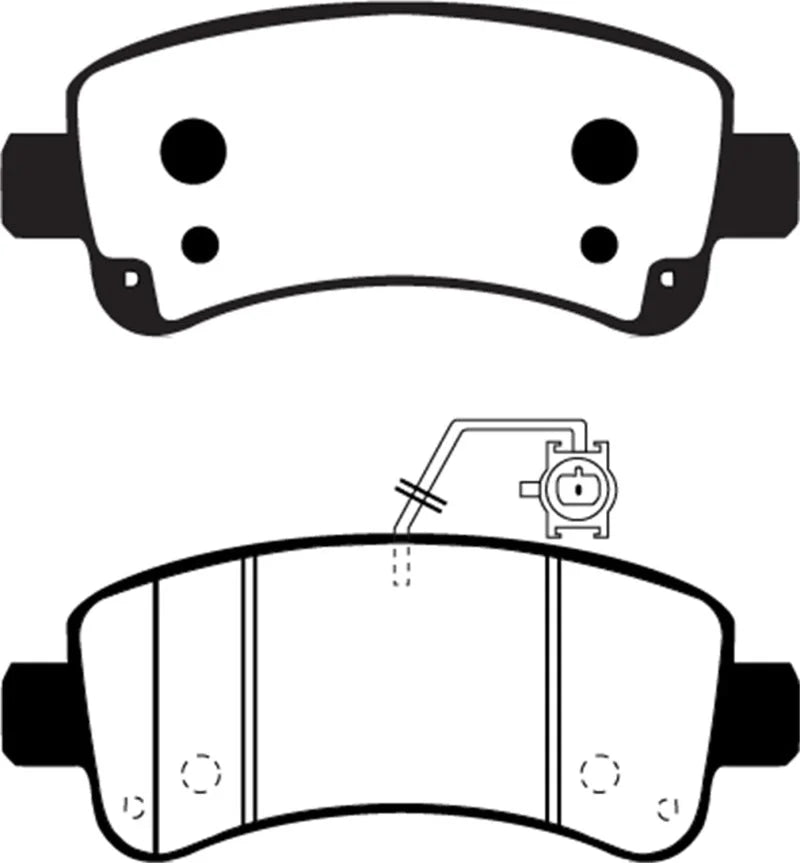 EBC 2014-2016 Ram Trucks Promaster 3.0L TD Greenstuff Rear Brake Pads - Main Product View