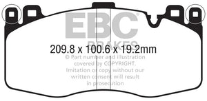 EBC 2015+ BMW X5M 4.4TT (F85) Bluestuff Front Brake Pads - Main Product View