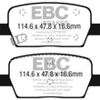 Load image into Gallery viewer, EBC 2015+ Chevrolet Camaro 3.6L (w/Brembo Brakes) Bluestuff Rear Brake Pads - Side View