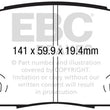 Load image into Gallery viewer, EBC 2015+ Fiat 500X 1.4L Turbo Yellowstuff Front Brake Pads - Main Product View