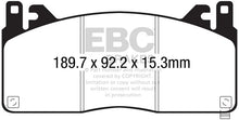 Load image into Gallery viewer, EBC 2015+ Ford Mustang (6th Gen) 5.2L (GT350) Shelby Redstuff Front Brake Pads - Main Product View