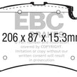 Load image into Gallery viewer, EBC 2015+ Mercedes-Benz C63 AMG (W205) 4.0L Twin Turbo Redstuff Front Brake Pads - Side View