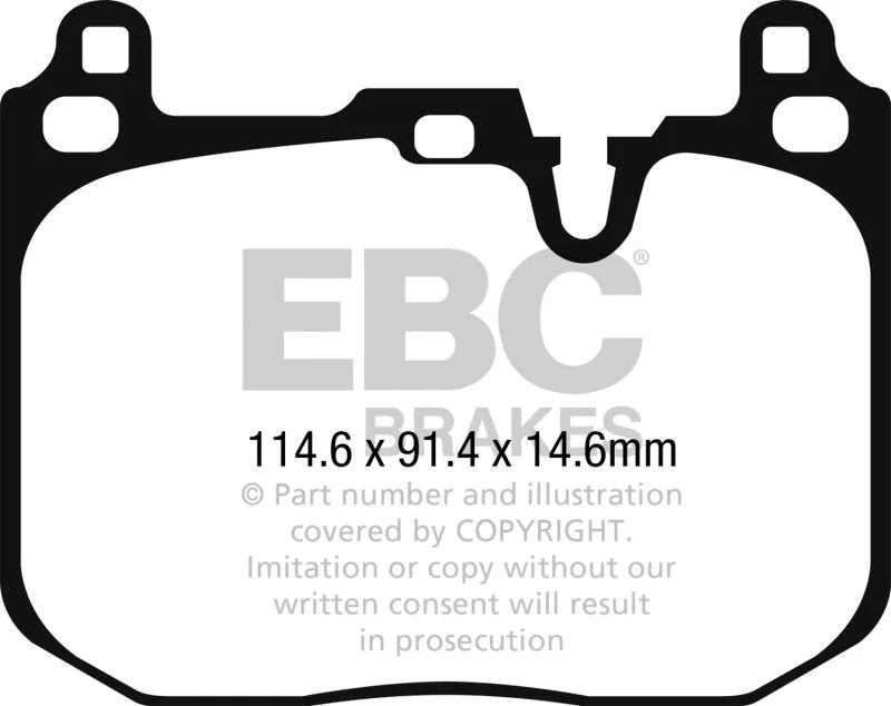 EBC 2015+ Mini Cooper John Cooper Works Redstuff Front Brake Pads - Main Product View
