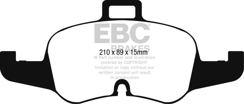 EBC 2016+ Audi TTS Quattro 2.0L Turbo Redstuff Front Brake Pads - Main Product View
