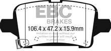 Load image into Gallery viewer, EBC 2016+ Chevrolet Malibu 1.5L Turbo (Elec PB) Greenstuff Rear Brake Pads - Main Product View
