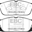 Load image into Gallery viewer, EBC 2016+ Lincoln Continental (10th Gen) 2.7L Twin Turbo Yellowstuff Front Brake Pads - Main Product View