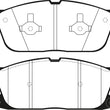 Load image into Gallery viewer, EBC 2016+ Lincoln Continental (10th Gen) 2.7L Twin Turbo Yellowstuff Front Brake Pads - Side View