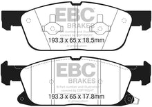 Load image into Gallery viewer, EBC 2016+ Lincoln Continental (10th Gen) 2.7L Twin Turbo Redstuff Front Brake Pads - Main Product View