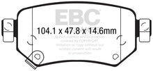 Load image into Gallery viewer, EBC 2016+ Mazda 6 2.5L Greenstuff Rear Brake Pads - Main Product View