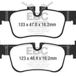 Load image into Gallery viewer, EBC 2016+ Mini Cooper Clubman (F54) 1.5L Turbo Redstuff Rear Brake Pads - Main Product View