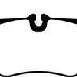 Load image into Gallery viewer, EBC 2016+ Porsche 911 (991/2 w/Cast Iron Rotors) 3.0TT Carrera Redstuff Rear Brake Pads - Side View