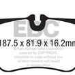 Load image into Gallery viewer, EBC 2016+ Porsche 911 (991/2 w/Cast Iron Rotors) 3.0TT Carrera Yellowstuff Rear Brake Pads - Main Product View