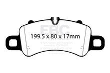 Load image into Gallery viewer, EBC 2016+ Porsche Boxster 718 (Iron Rotors Only) 2.5L Turbo Yellowstuff Front Brake Pads - Side View