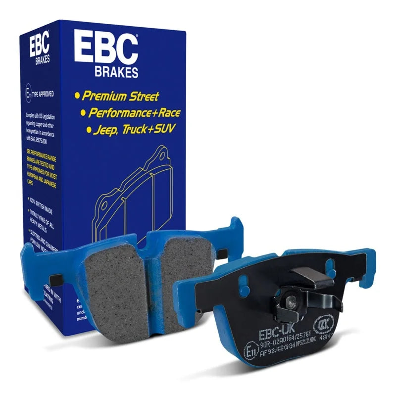 EBC 2017+ BMW 430 Coupe/Gran Coupe (F32/F33/F36) Bluestuff Rear Brake Pads - Back View