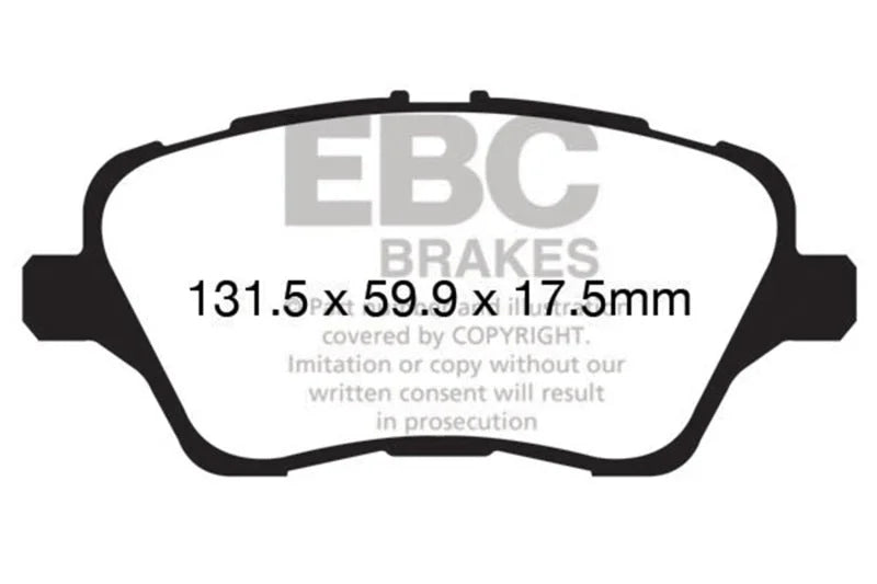 EBC 2017+ Ford Fiesta (MK7) Bluestuff Front Brake Pads - Main Product View