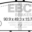 Load image into Gallery viewer, EBC 2017+ Honda CR-V 1.5L Turbo Yellowstuff Rear Brake Pads - Side View