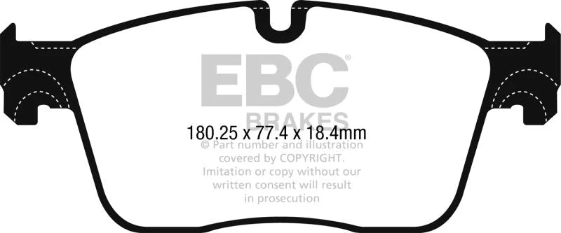 EBC 2017+ Jaguar F-Pace Ultimax2 Front Brake Pads (Use w/ 13.8in Rotors) - Main Product View