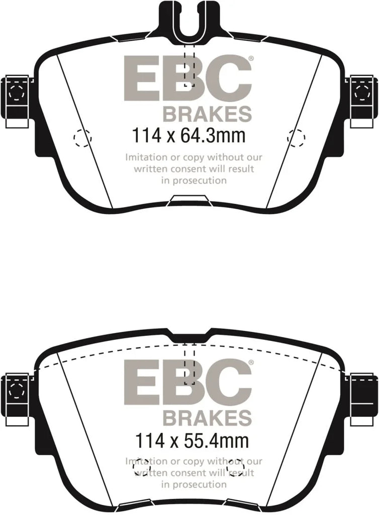EBC 2017+ Mercedes-Benz E300 (W213) Redstuff Rear Brake Pads - Main Product View