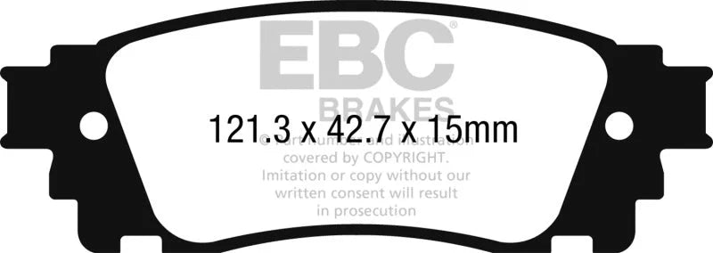 EBC 2017+ Toyota C-HR 2.0L Redstuff Rear Brake Pads - Main Product View