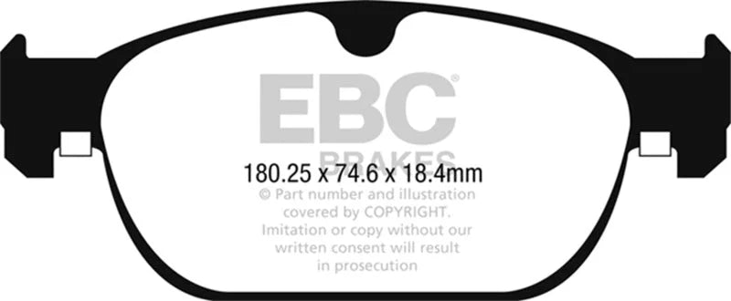 EBC 2017+ Volvo S90 2.0L Turbo Greenstuff Front Brake Pads - Main Product View