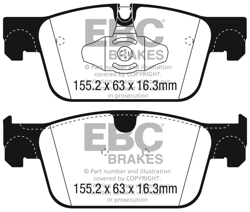 EBC 2017+ Volvo S90 2.0L Turbo Yellowstuff Front Brake Pads - Main Product View