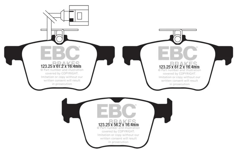 EBC 2018+ Audi TT RS Quattro 2.5L Turbo Bluestuff Rear Brake Pads - Main Product View