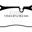 Load image into Gallery viewer, EBC 2018+ BMW M2 Competition 3.0TT Redstuff Rear Brake Pads - Main Product View