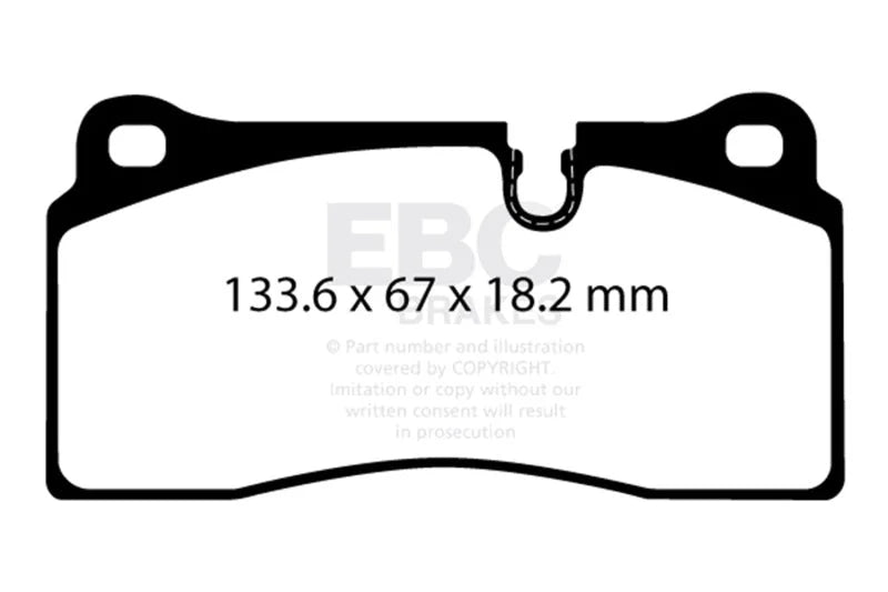 EBC 2018+ BMW M2 Competition 3.0TT Redstuff Rear Brake Pads - Main Product View