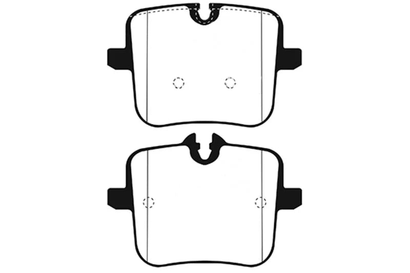 EBC 2018+ BMW M5 4.4TT (F90) Yellowstuff Rear Brake Pads - Side View