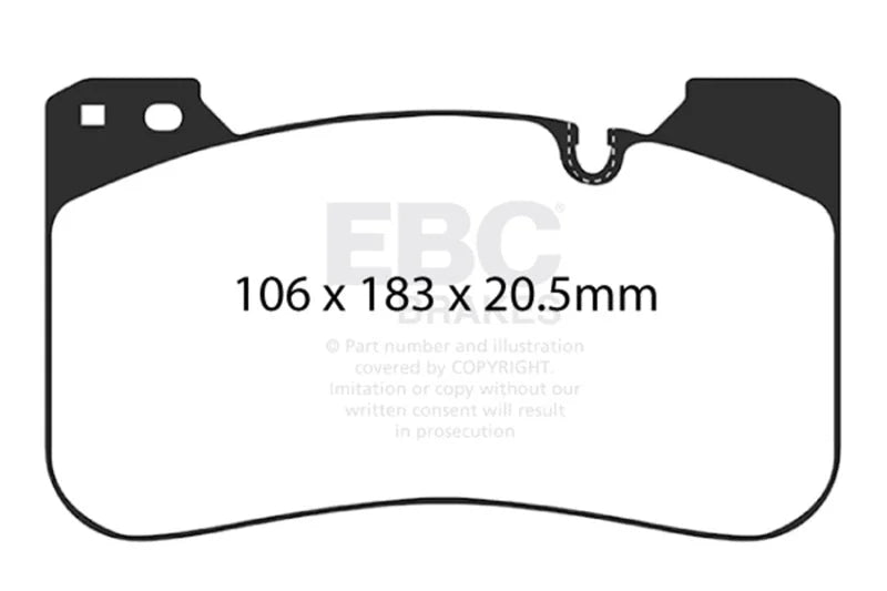 EBC 2018+ BMW M5 F90 Bluestuff Front Brake Pads - Main Product View