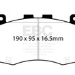 Load image into Gallery viewer, EBC 2018+ Jeep Grand Cherokee Trackhawk Bluestuff Front Brake Pads - Side View