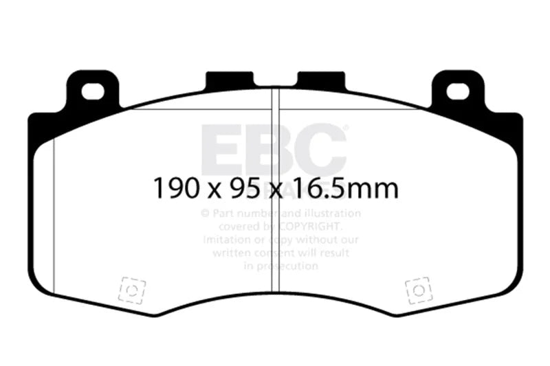 EBC 2018+ Jeep Grand Cherokee Trackhawk Yellowstuff Front Brake Pads - Main Product View