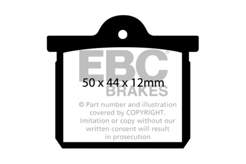 EBC 2018+ Volvo XC40 T4 Ultimax Front Brake Pads - Side View