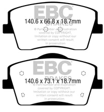 Load image into Gallery viewer, EBC 2018+ Volvo XC40 T4 Yellowstuff Front Brake Pads - Side View