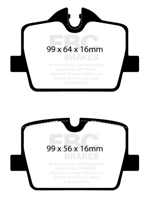 EBC 2019+ BMW Z4 G29 2.0T Greenstuff Rear Brake Pads - Main Product View